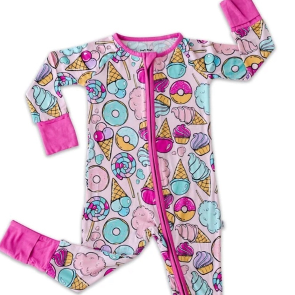 Little sleepies sweet treats zipper
